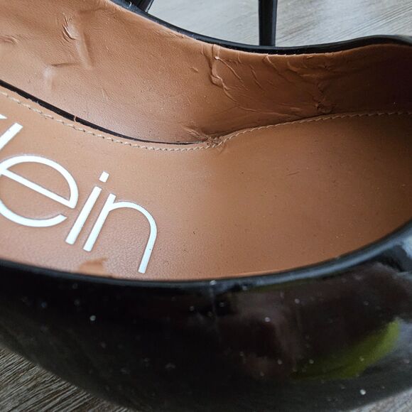 Calvin Klein GAYLE Black Patent Leather Heels Women's 6.5M Pumps Work Office - Picture 8 of 8